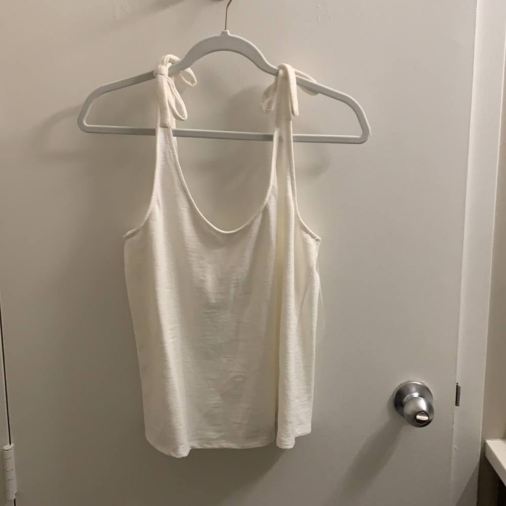 LAST CHANCE - White tank top with tie straps